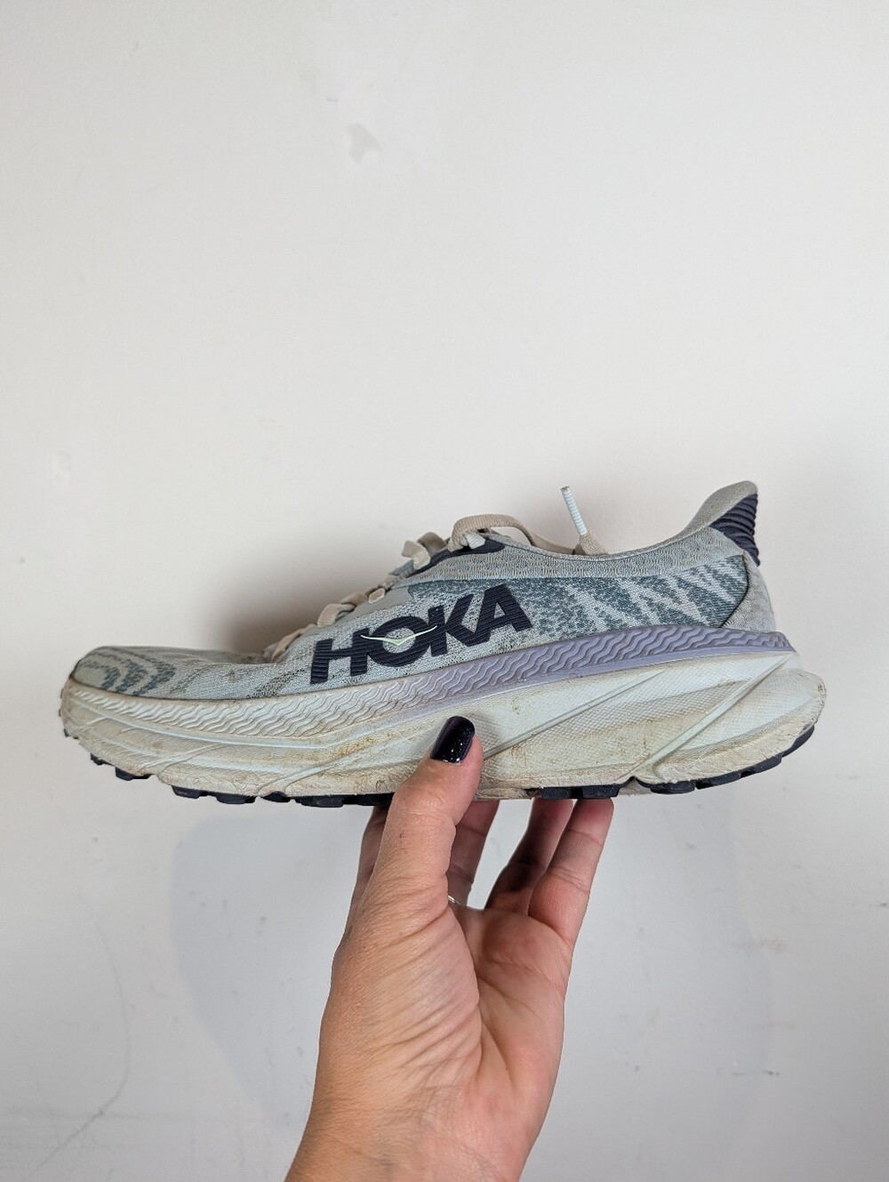 HOKA CHALLENGER ATR Light Blue Trail Running Shoe, Size 8.5B